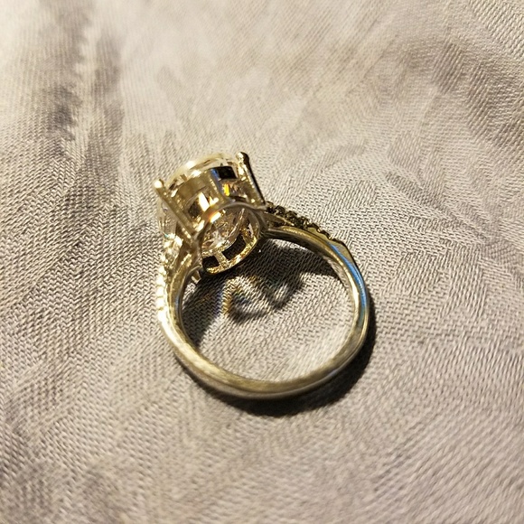 💍925 SILVER PLATED SAPPHIRE SILVER RING 💍 - Picture 3 of 4